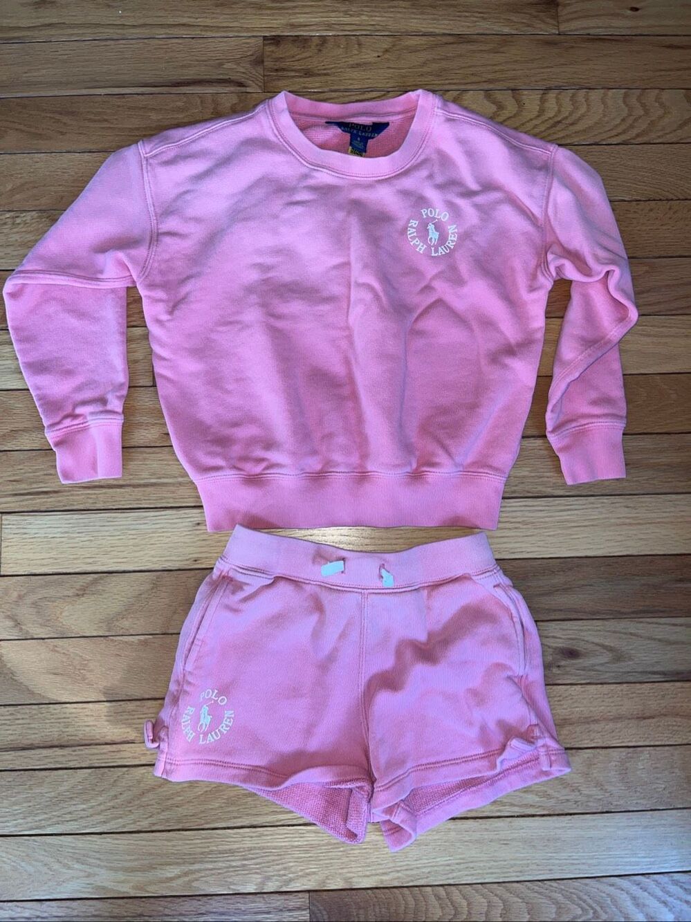 Polo Ralph Lauren Girls Sweatshirt Shorts Set Pink Size 6